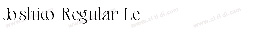 Joshico Regular Le字体转换